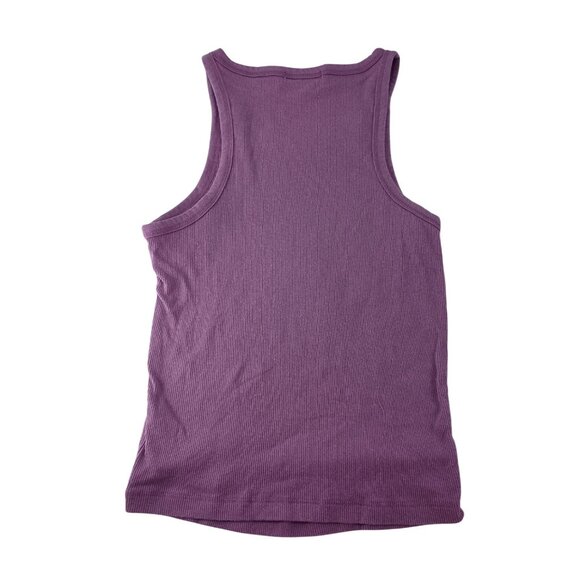 Ultra Flirt Purple Sleeveless Washed Ribbed  Tank Top Women's Sz. M - Picture 6 of 8